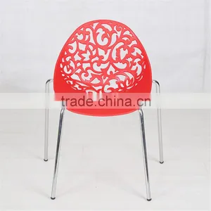 New Product Cheap Hotel Dinning Wedding PP Plastic Hollow Metal Price Steel Banquet Chair Quality Choice thumbnail-3