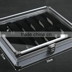 C67 ANPHY 12 Unit Watch Display Case Aluminium Watch Box Flannelette Quality Choice thumbnail-2