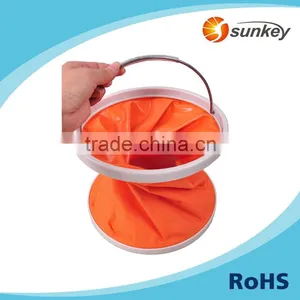 11 Litre Folding Camping Kitchen Bucket Orange thumbnail-5