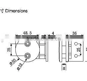 SA Glass Clamp Type Glass Door Lock (SKB-100S) thumbnail-2