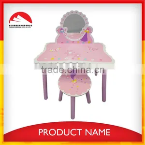 Wooden Kids Vanity Dressing Table With Mirror thumbnail-4