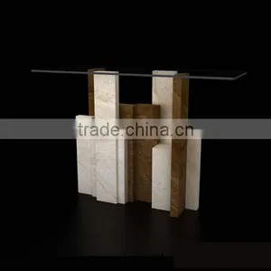 Modern Fashion Simple Design Marble Console Table Living Room Glass Console Table thumbnail-1