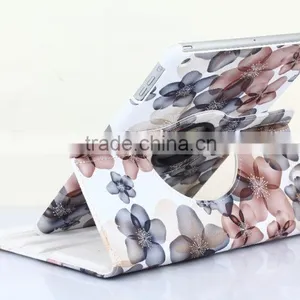 Fashion Peach Flower Series For IPad Mini 4 Flip Leather Case 360 Degree Rotation Case TB-0004 thumbnail-1