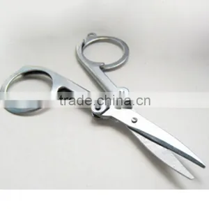Diamond Spear Hot Sale Home Portable Folding Scissors Mini Folding Foldable Scissors Travel Scissor Color Silver thumbnail-6