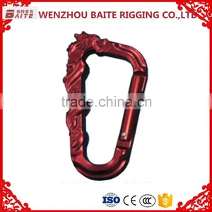 Dragon Embossed Handbag Aluminum Snap Hook ,No Tensile Strength Carabiner Bit Aluminum Snap Hook, Colorful Aluminum Hook thumbnail-1
