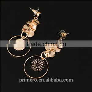 Hot Sale Big Round Rhinestone Drop Earrings Fashion Jewelry Accessories thumbnail-3