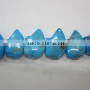 Offer 13x 18mm Dyed Blue Turquoise Bear Beads thumbnail-1