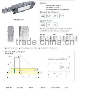 LED Street Light SP-1012, 2years Warranty, Bar With Radiation Heat Faster thumbnail-6