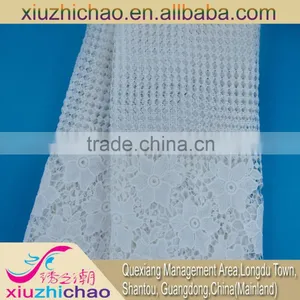 LXE007 Factory Direct Selling White Lace Fabric Fashion White Voile Lace White Swiss Polyester Lace thumbnail-2