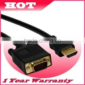 1.8M Gold HDMI to VGA Cable for HD-15 Male Cable thumbnail-1