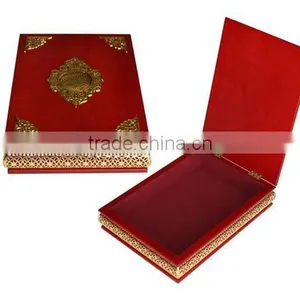 Red Cusotmized Wooden Quran Box thumbnail-1