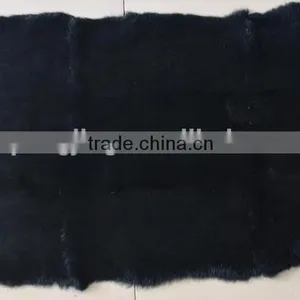 Black Rex Rabbit Fur Plate thumbnail-1