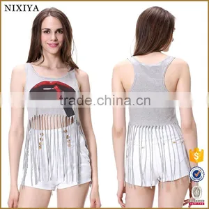 Big Mouth Printed Lady Blouse & Top Wholesale Tank Top Women thumbnail-1