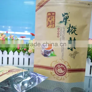 Kraft Paper and Aluminum Foil Stand up Pouch Composite Custom Printed Tea Bags thumbnail-2
