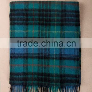 Wool Cashmere Scottish Tartan Scarf thumbnail-3