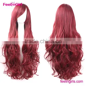 Body Wave Red Long Hair Wigs for Cosplay thumbnail-4