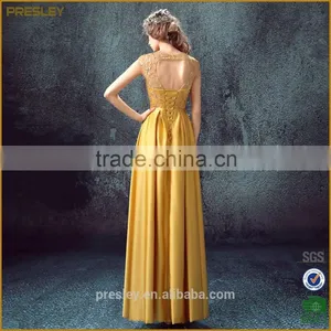 Presley Oem 2016 New Gorgeous Beaded Long Evening Dress Neck in Tulle thumbnail-3