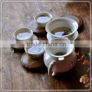 Customize Logo Printed Wooden Saucers thumbnail-1