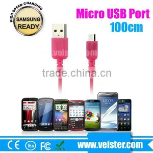 Colorful Flat 1M Micro Usb Data Cable, Micro USB Cable for Samsung Charge thumbnail-6