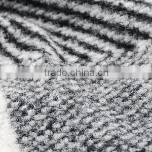 2016 Black and White New Jacquard Design Wool Blend Fabric for Woman's Overcoat Quality Choice thumbnail-5