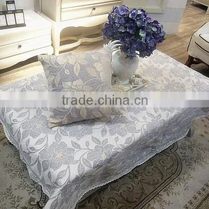 Jacquard Woven Chenille Cotton Handmade Table Cloth, Table Cover thumbnail-1
