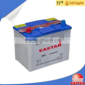 OEM/ODM 12v 60ah Dry Charged Car Battery for Truck thumbnail-1