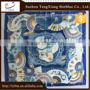 100% Silk Big Square Scarf With Elegant Design thumbnail-1