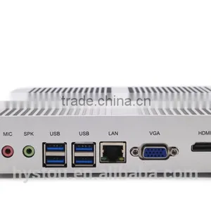 Wholesale New Product Fanless Mini Desktop Computer i3 6100u Barebone Industrial Embedded Mini ITX Intel NUC thumbnail-2