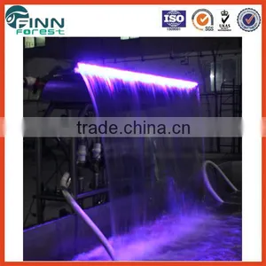Pool Fountains and Waterfalls With LED Light Indoor Artificial Waterfall Fountain thumbnail-1