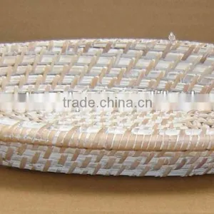 Pretty White Wash Bread Basket thumbnail-1