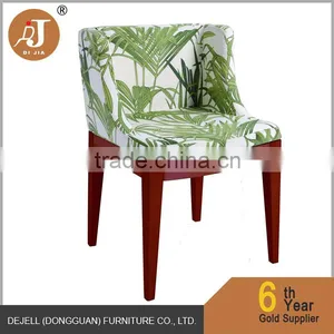 Elegant Dining Room Fabric Chair Wooden Dining Chair thumbnail-1