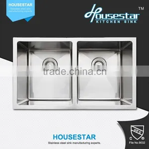 Modern Kitchen Docorative Sink Stackable Kitchen Sink Undermount Double Handmade Kitchen Sink R-15-3118 thumbnail-1