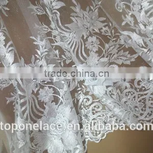 High Quality French Lace Fabric African Bridal Lace Fabrics Embroidery Lace Fabric for Wedding Dress thumbnail-3