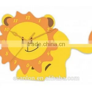 Cheap Plastic Wall Clocks Colorful Lion Wall Clock thumbnail-1