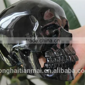 Natural Quartz Obsidian Crystal Alien Skull thumbnail-2