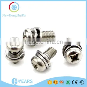 Steel Cross Recessed Pan Head Combination Screws With Spring Washer thumbnail-5