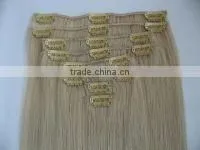 16"--24" Factory Wholesale Price Best Popular Blond Clip In Human Hair Extension thumbnail-3