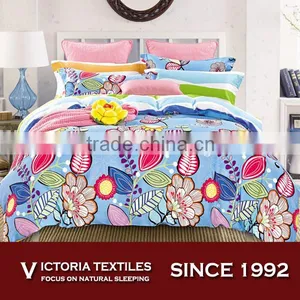 Stunning Floral Sky Blue Cotton Bed Duvet Cover Set Bebroom Bedding thumbnail-1