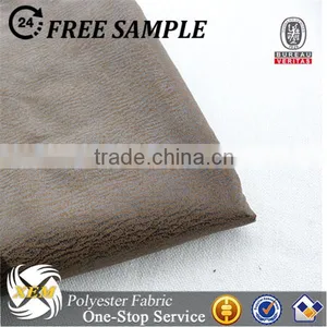 Polyester Bronzed Faux Suede Leather Fabric for Upholstery thumbnail-3