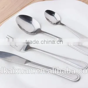 4pcs Set Stainless Steel Hotel Cutlery Used Restaurant Flatware KX-S110 thumbnail-5