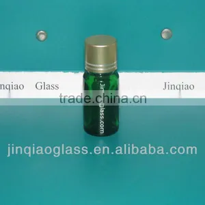 Small Green Glass Bottle for Essential Oil thumbnail-1