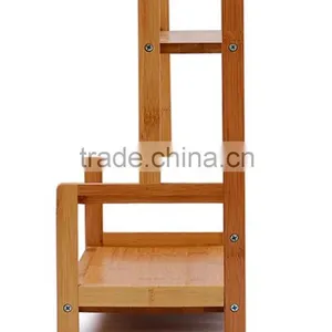 BH015 Two Layers Material Bamboo Kitchen Spice Rack Storage Rack thumbnail-4