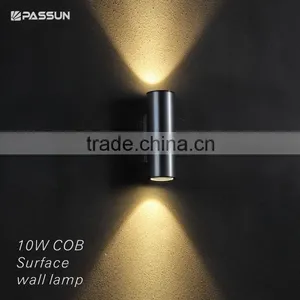 COB 10w 100lm/w Brushed Silver Round Led Surface Wall Light thumbnail-1