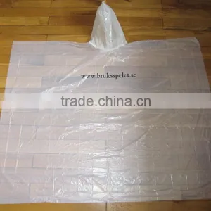 LOGO Printed Promotional PE Disposable Raincoat thumbnail-3