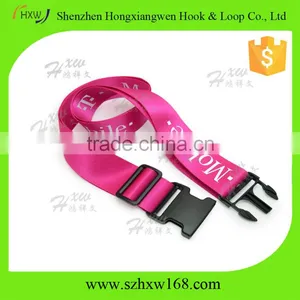 Black Buckle Custom Imprinted Travel Smart Luggage Strap thumbnail-1