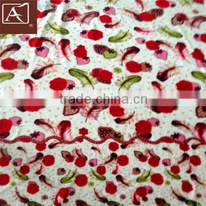 Polyester Dots Printed Micro Flannel Plush ,320gsm,velour Flower Design thumbnail-1