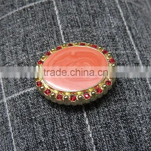 2015 Oval Decorated Metal Shank Button For Cloting thumbnail-6
