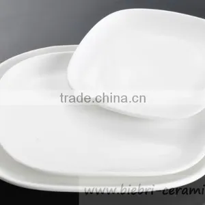 Restaurant Hotel Pure White Porcelain Square Plates Bowls Dinner Sets thumbnail-5