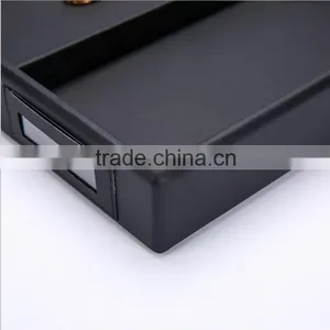 Chinese Factories Wholesale Custom Luxury Leather Necklace Box, Black Beautiful Display Box thumbnail-4