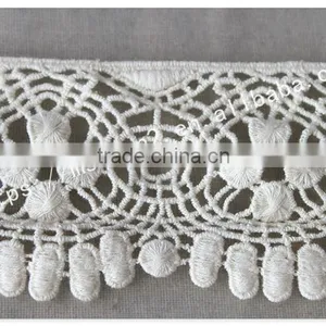 Newest Design 6.5cm Width Cotton Indian Saree Border Lace Trim Wholesale thumbnail-2
